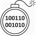 Logikbombe Cyberbombe Cyberangriff Symbol