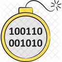 Logikbombe Cyberbombe Cyberangriff Symbol