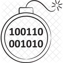 Logikbombe Cyberbombe Cyberangriff Symbol