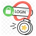Crachá de login  Ícone