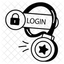 Crachá de login  Ícone