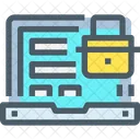 Laptop Security Login Icon