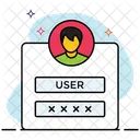 Login Seguro Senha De Usuario Senha De Login Ícone