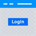 Login Webseite Anmelden Schaltflache Symbol