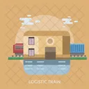 Logistic Train Delivery Icon