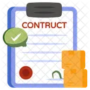 Logistic Contract Agreement Signature Icon