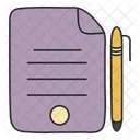 Logistic Contract Agreement Paper Pencil Icon