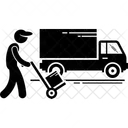 Logistic Lorry Mover Icon