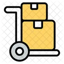 Logstic Trolley Cart Freight Icon