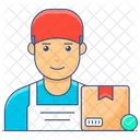 Delivery Staff Logistic Worker Industrial Worker Icon