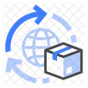Logistica Global Entrega Ícone