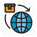 Logistica Mundial Global Internacional Icono