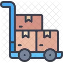 Logistics Trolley Package Icon