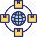 Logistics Network Global Network Logistics Icon