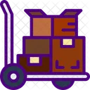 Logistics Trolley Delivery Trolley Handcart Icon