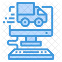 Logistik Computer Lieferung Symbol