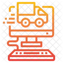 Logistik Computer Lieferung Symbol