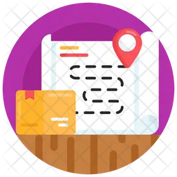 Logistikroute  Symbol