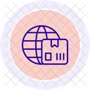 Icone De Ligne Logistique Globale Icon
