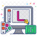Logo Design Text Tool Graphic Designing Icon
