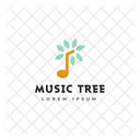 Arvore De Musica Etiqueta De Arvore Rotulo De Arvore Ícone