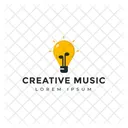 Musica Criativa Etiqueta De Lampada Etiqueta De Lampada Ícone