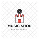 Loja De Musica Etiqueta De Loja Etiqueta De Loja Ícone