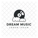 Etiqueta De Musica Gravadora De Musica Logotipo De Musica Ícone
