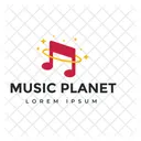 Etiqueta De Musica Gravadora De Musica Logotipo De Musica Ícone