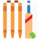 Logotipo De Cricket Tocones De Cricket Y Pelota Tocones Icono