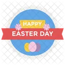 Vector Del Logotipo De Pascua Insignia De Pascua Feliz Emblema De Pascua Icono