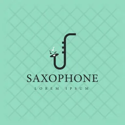 Logotipo de saxofón Logo Icono