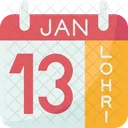 Lohri Day Calendar Icon