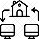 Lokales Netzwerk Verbindung Internet Symbol