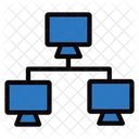 Lokales Netzwerk Client Server Computernetzwerk Symbol