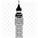 Half Tone Big Ben Tower Illustration London Landmark Elizabeth Tower Icon