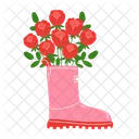 Spring Flowers Footwear Icon