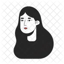 Long haired caucasian woman  아이콘