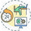 Long Hours Computer Icon