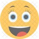 Long Lashes Smiley Icon