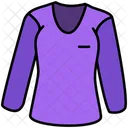 Long Sleeved Clothes Woman Shirt Clothes Icon