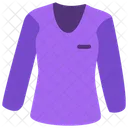 Long Sleeved Clothes Female Woman Ware Icon