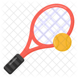 Long Tennis Icon Download In Flat Style