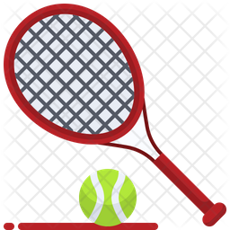 Long Tennis Icon Download In Flat Style