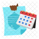 Long Term Contract Calendar Document Icon