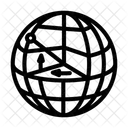 Longitude Latitude Lines Icon