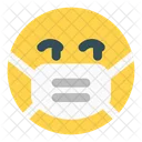 Looking Left Emoji With Face Mask Emoji Icon