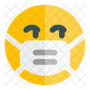 Looking Left Emoji With Face Mask Emoji Icon