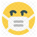 Looking Right Emoji With Face Mask Emoji Icon