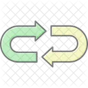 Loop Arrow Lineal Color Icon Icon